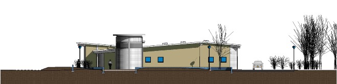 Entrance elevation